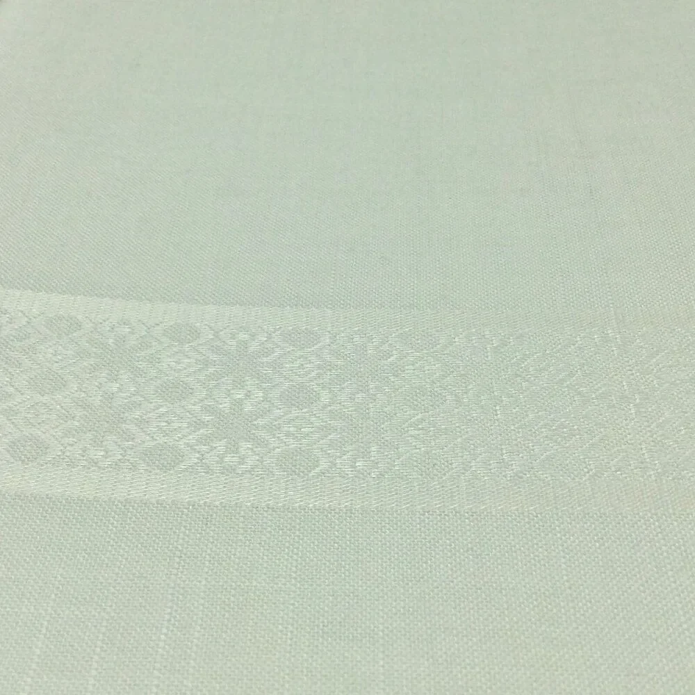 Vintage Home Beautiful Linen Vickie FMS Bros White Tablecloth 54x72 New